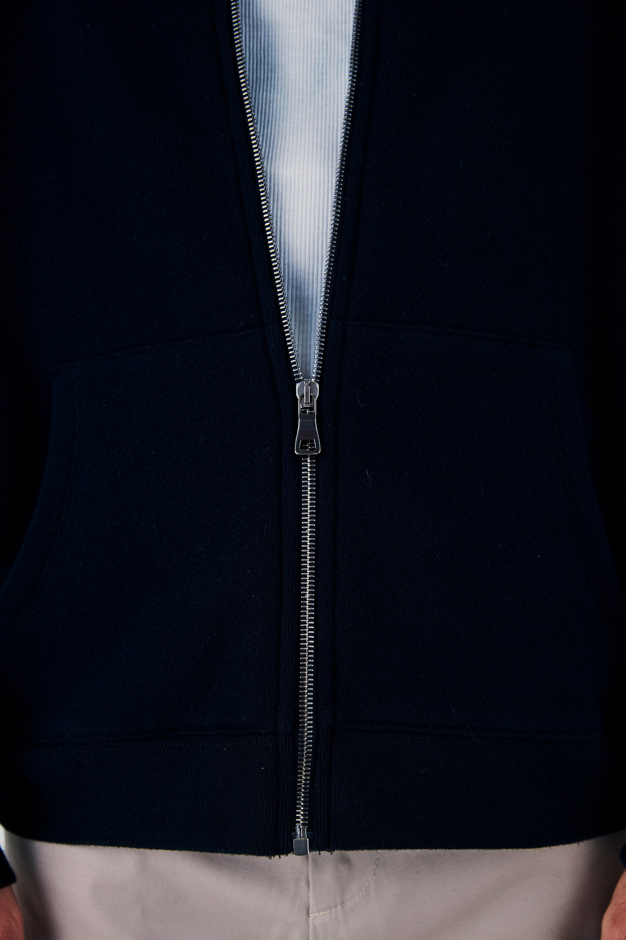 Zip Sweatshirt in Organic Cotton French Terry