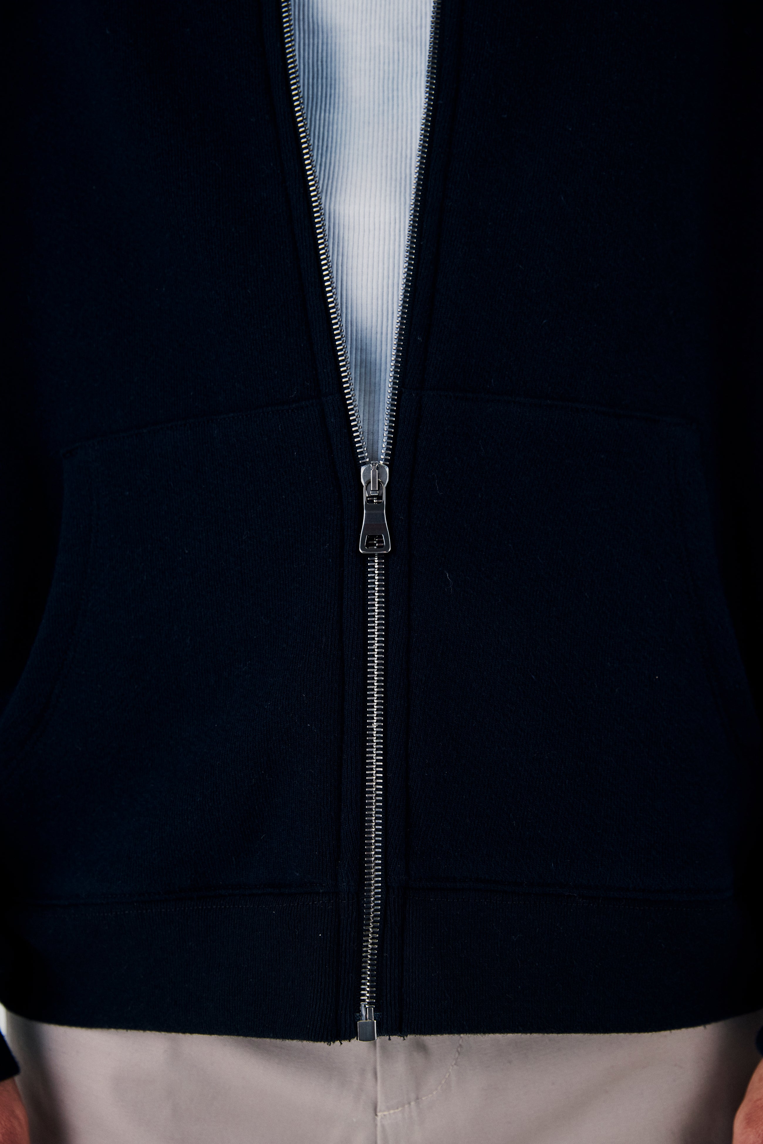 Zip Sweatshirt in Organic Cotton French Terry