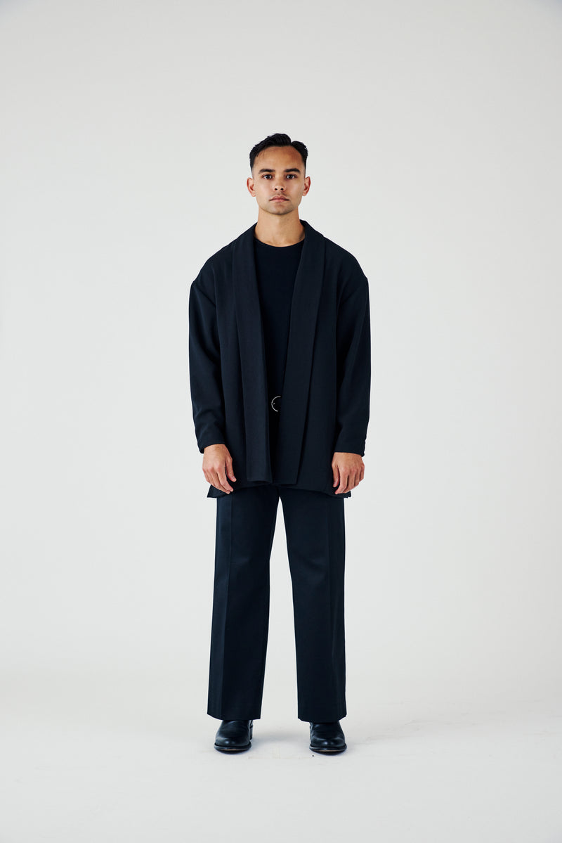 Modern Haori in Wool Crepe